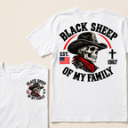 Custom Your Year Black Sheep Of My Family Cow Skull T-shirt
