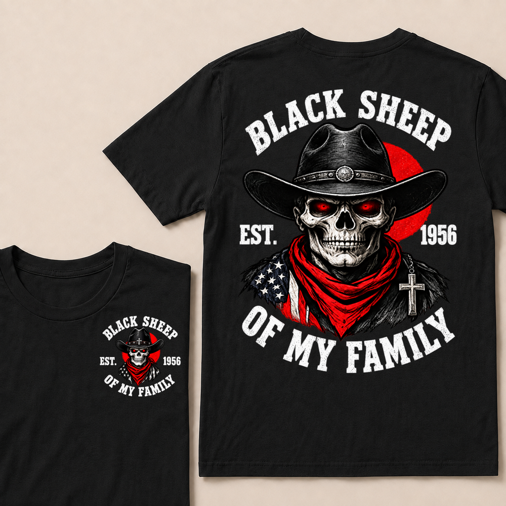Custom Your Year Black Sheep Of My Family T-shirt
