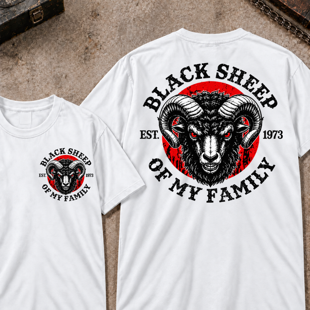 Custom Your Year Black Sheep Of My Family EST.Year T-shirt
