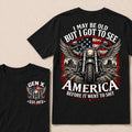 Gen X Est Year Winged Motorcycle T-Shirt | I May Be Old But I Got To See America Before It Went To Shit