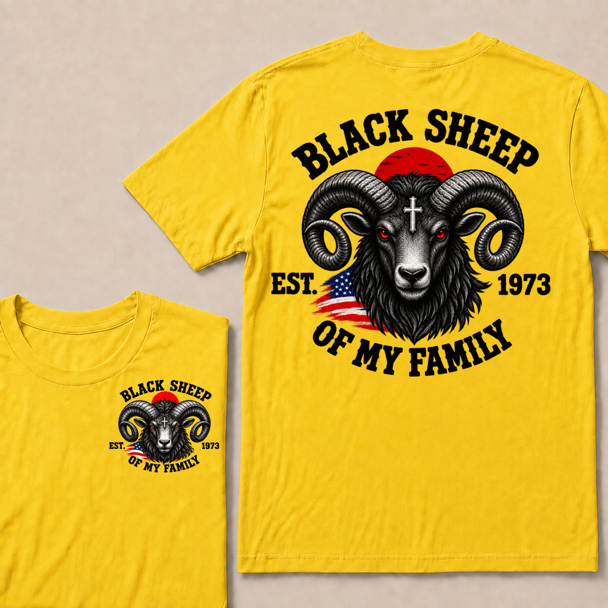 Custom Your Year Black Sheep Of My Family T-shirt