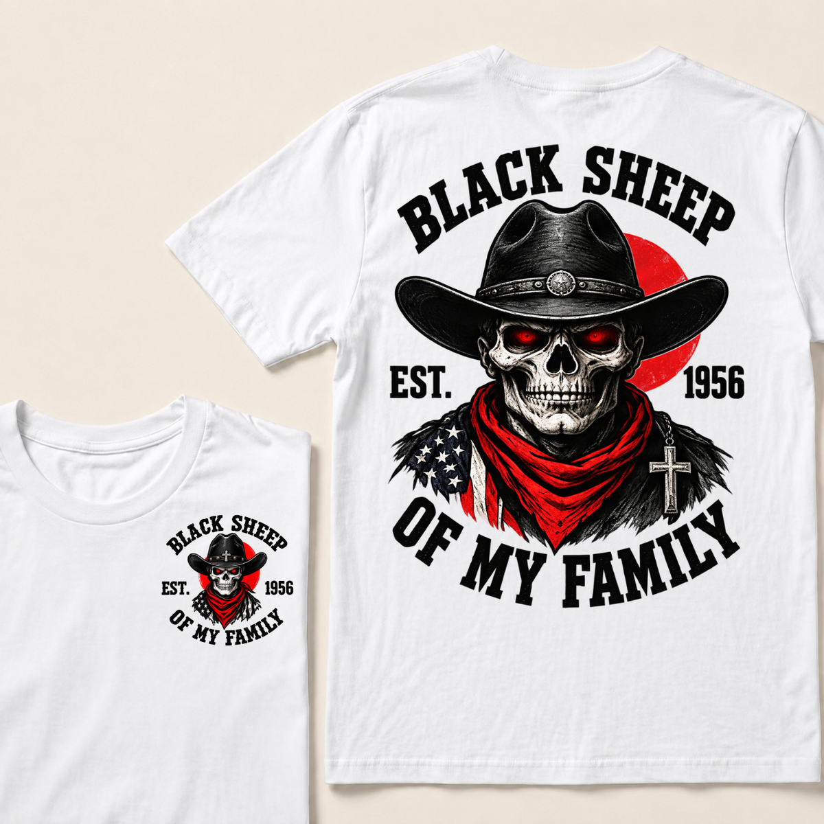 Custom Your Year Black Sheep Of My Family T-shirt