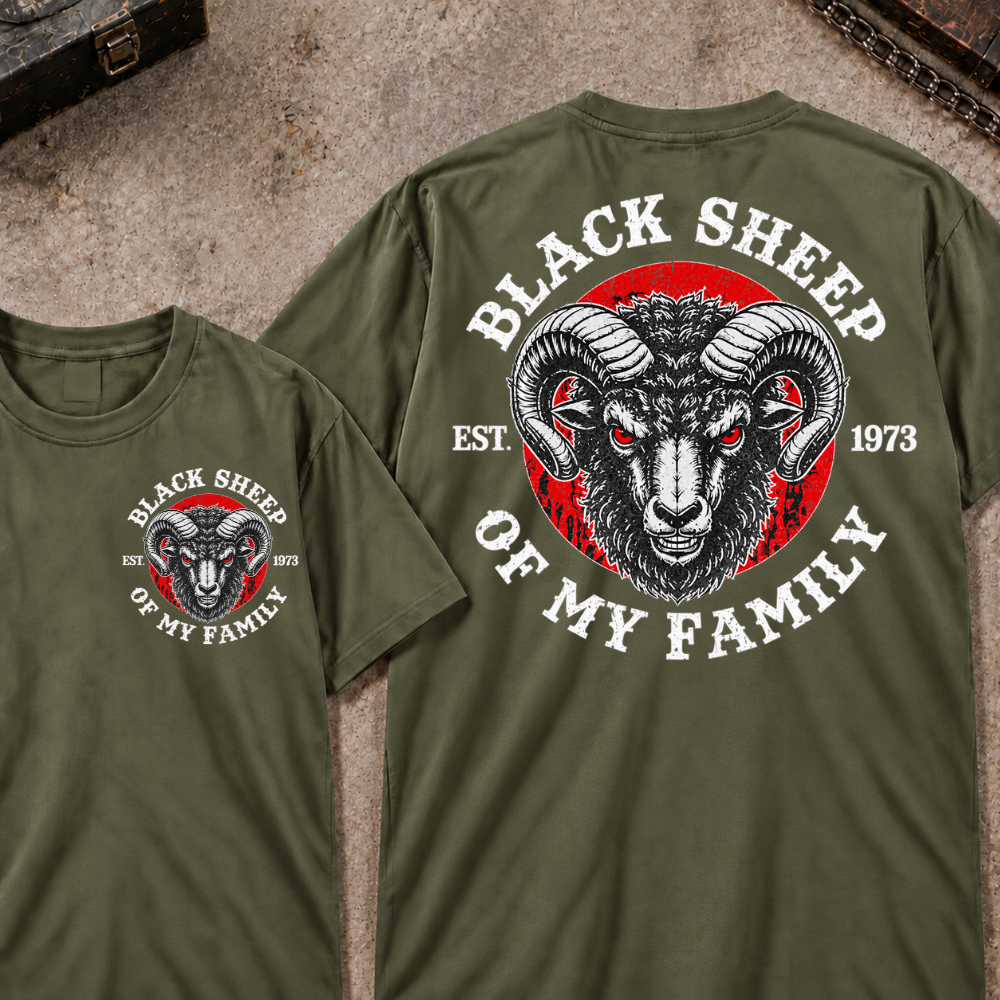 Custom Your Year Black Sheep Of My Family EST.Year T-shirt