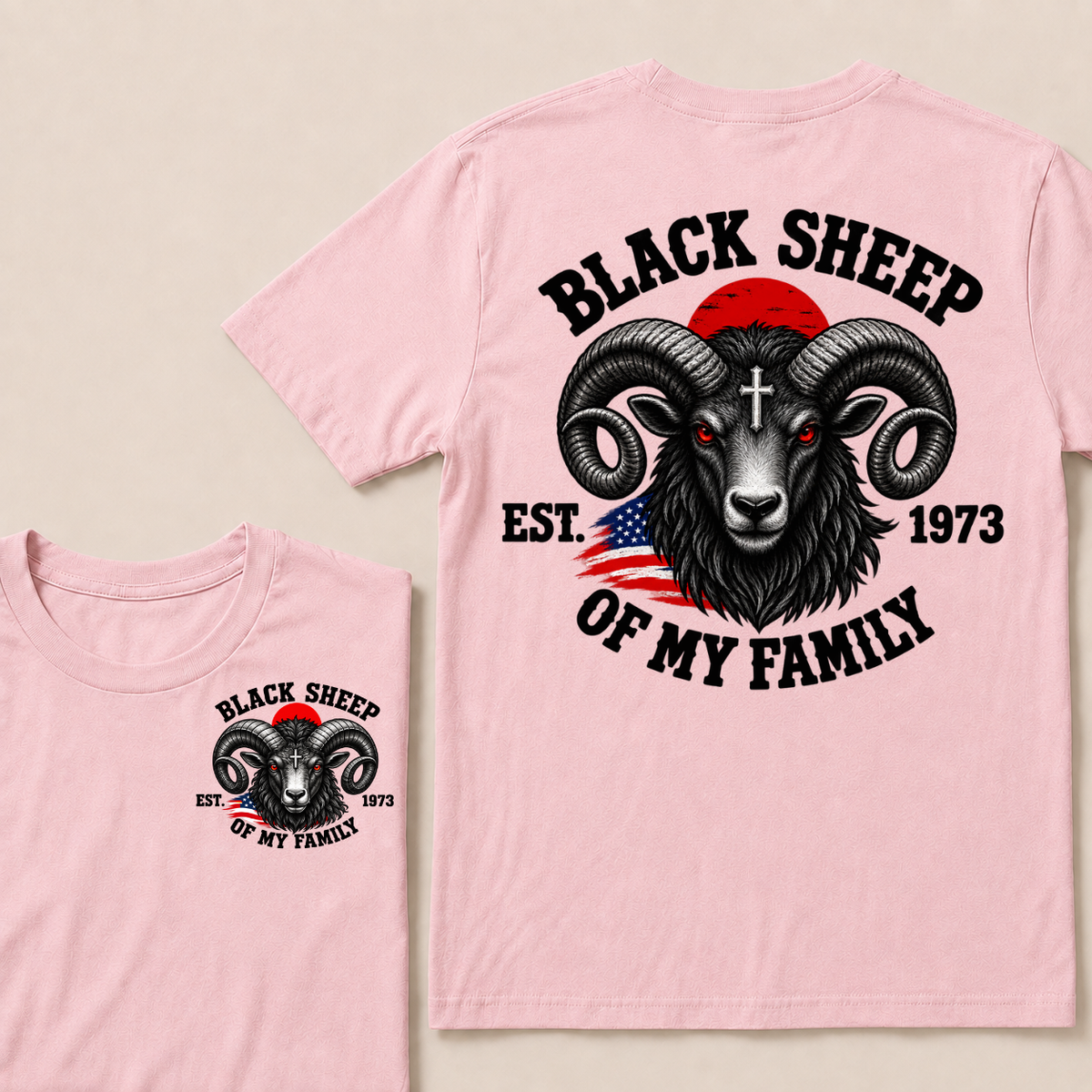 Custom Your Year Black Sheep Of My Family T-shirt