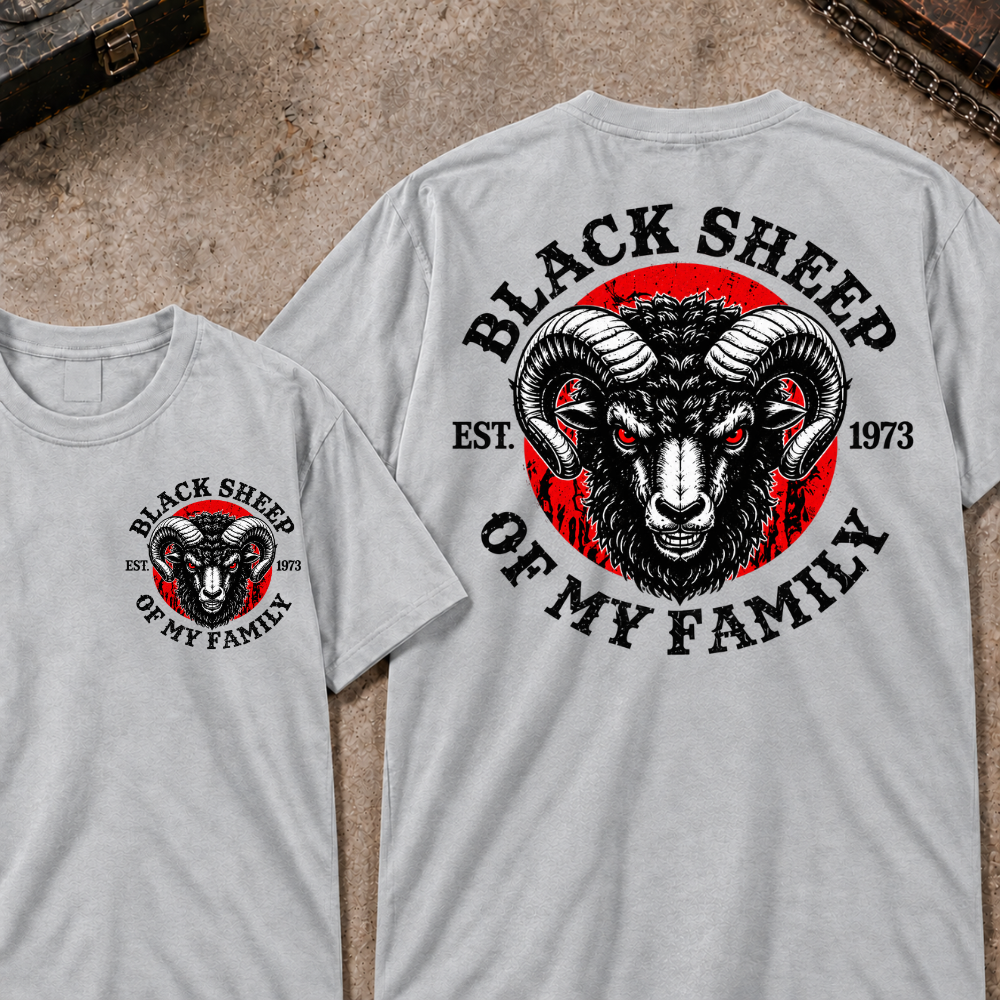 Custom Your Year Black Sheep Of My Family EST.Year T-shirt