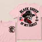 Custom Your Year Black Sheep Of My Family Cow Skull T-shirt