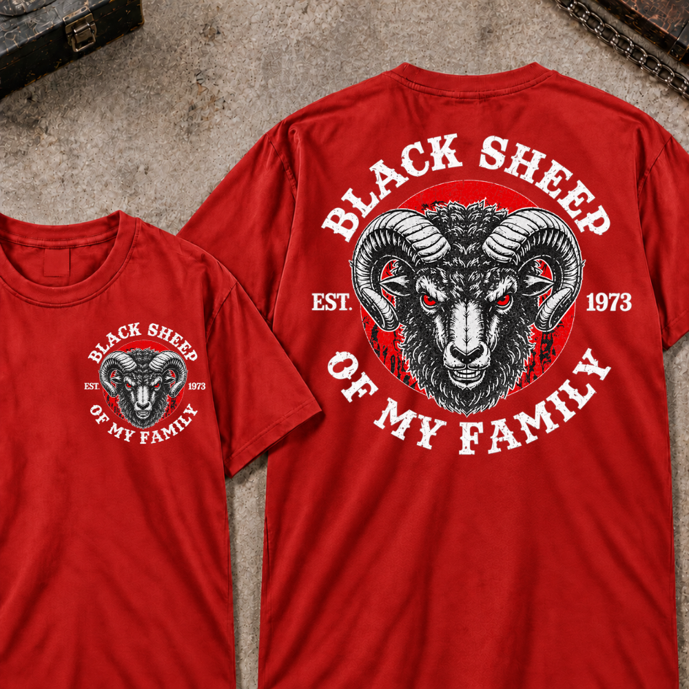 Custom Your Year Black Sheep Of My Family EST.Year T-shirt