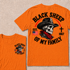 Custom Your Year Black Sheep Of My Family Cow Skull T-shirt
