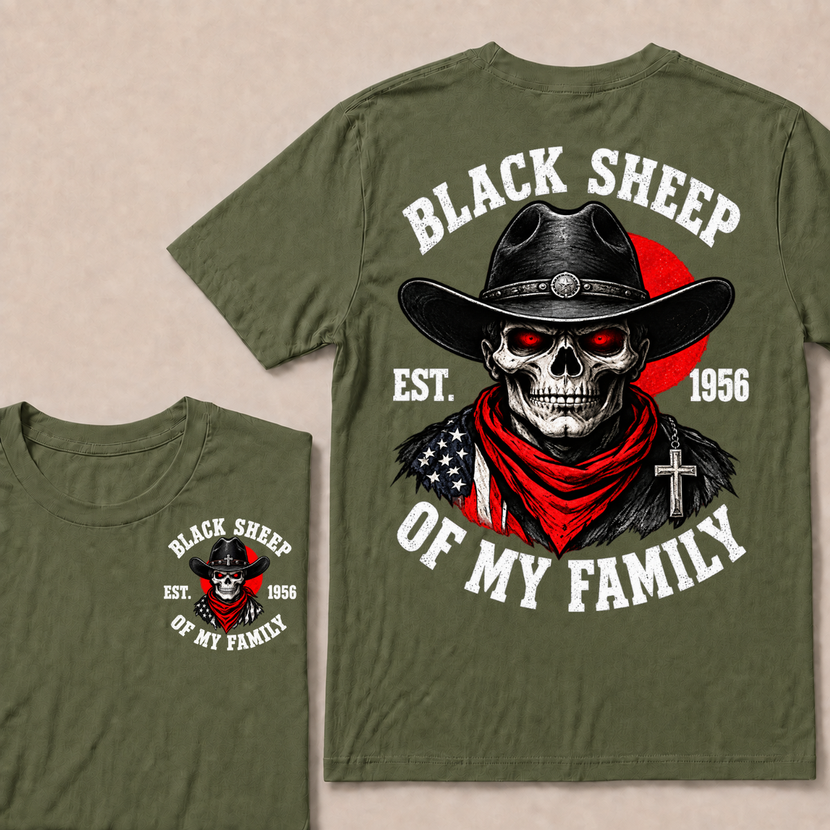 Custom Your Year Black Sheep Of My Family T-shirt