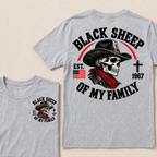 Custom Your Year Black Sheep Of My Family Cow Skull T-shirt