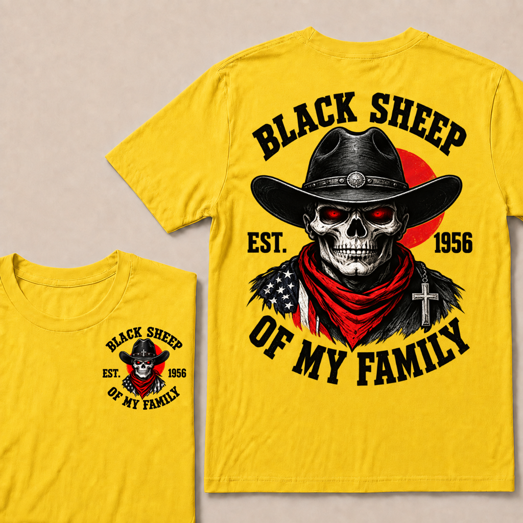 Custom Your Year Black Sheep Of My Family T-shirt