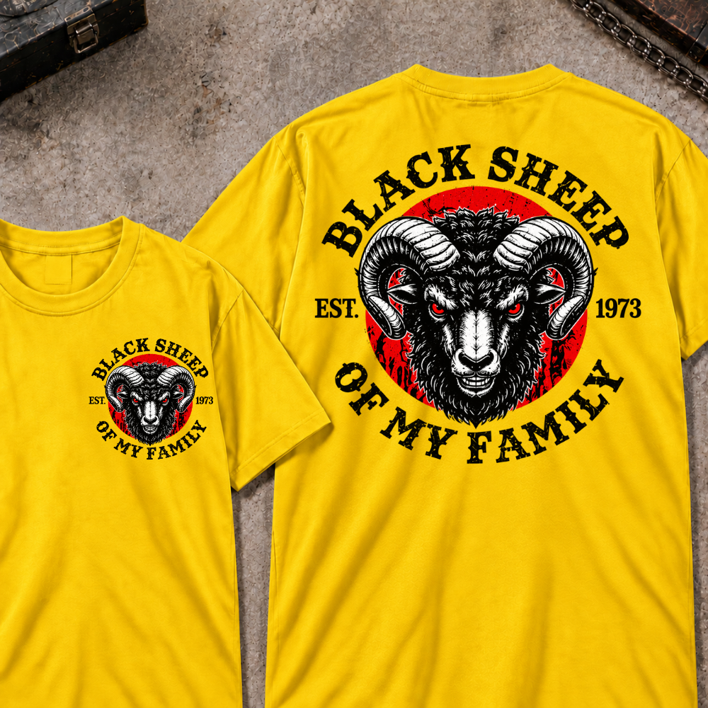Custom Your Year Black Sheep Of My Family EST.Year T-shirt