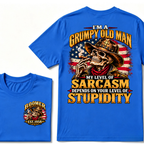 I'm A Grumpy Old Man. My Level Of Sarcasm Depends On Your Level Of Stupidity Boomer Est. Year Tee