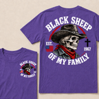Custom Your Year Black Sheep Of My Family Cow Skull T-shirt