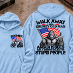 EST.Year Walk Away I Am A Grumpy Old Man I Have Anger Issues And A Serious Dislike For Stupid People Graphic Hoodie