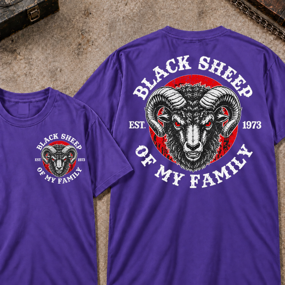 Custom Your Year Black Sheep Of My Family EST.Year T-shirt