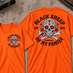 Black Sheep Of My Family Custom EST.Year Gen X Patriotic Sugar Skull Vintage Graphic Tee