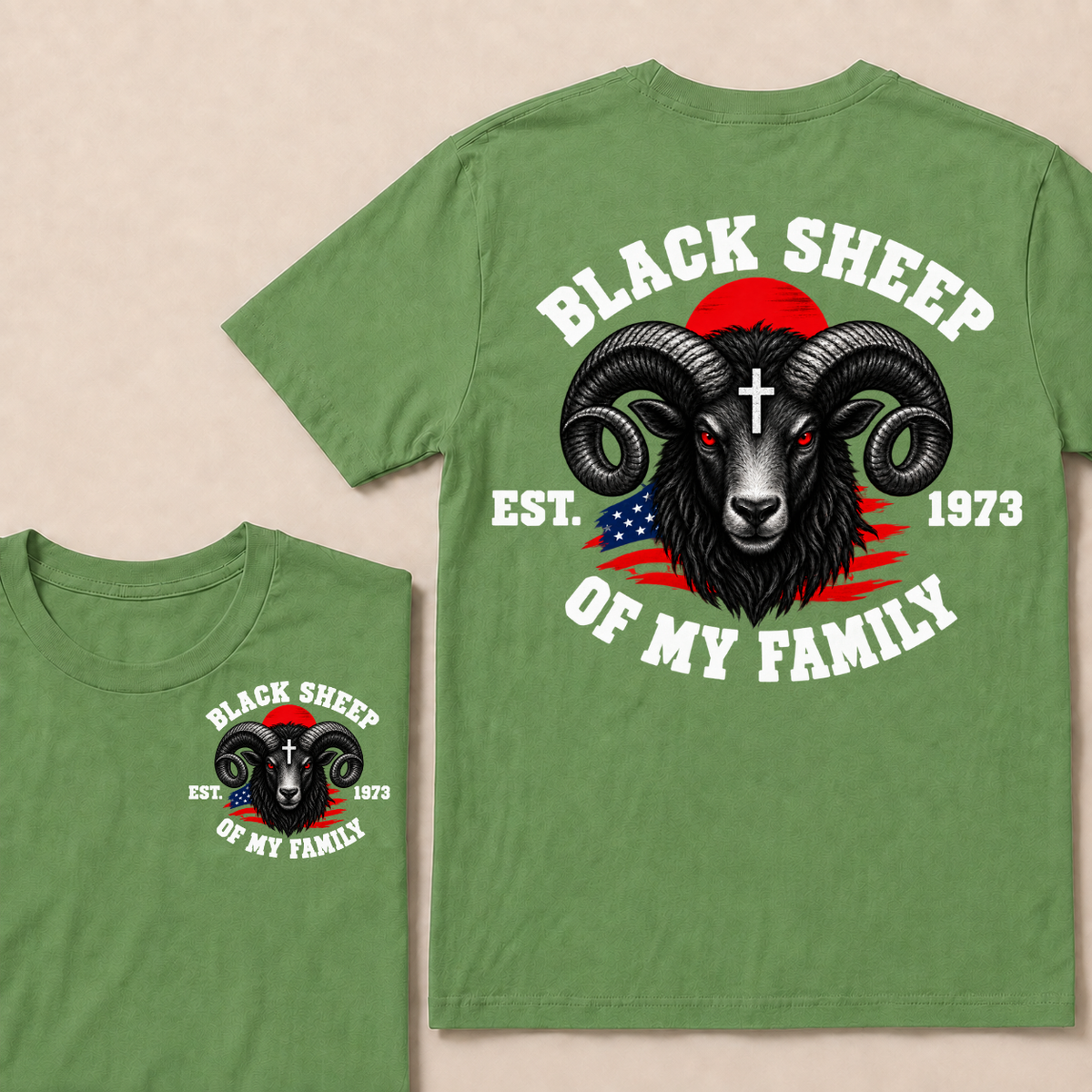 Custom Your Year Black Sheep Of My Family T-shirt