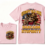 I'm A Grumpy Old Man. My Level Of Sarcasm Depends On Your Level Of Stupidity Boomer Est. Year Tee