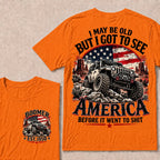 Boomer Est Year Offroad Jeep T-Shirt | I May Be Old But I Got To See America Before It Went To Shit