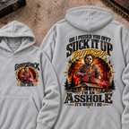 Chainsaw Horror EST.Year Hoodie Oh I Pissed You Off? Suck It Up Buttercup I’m An Asshole It’s What I Do Horror Hoodie