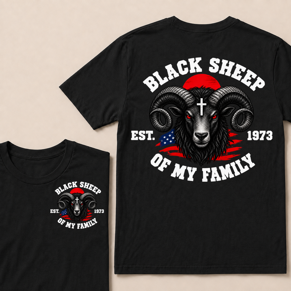Custom Your Year Black Sheep Of My Family T-shirt