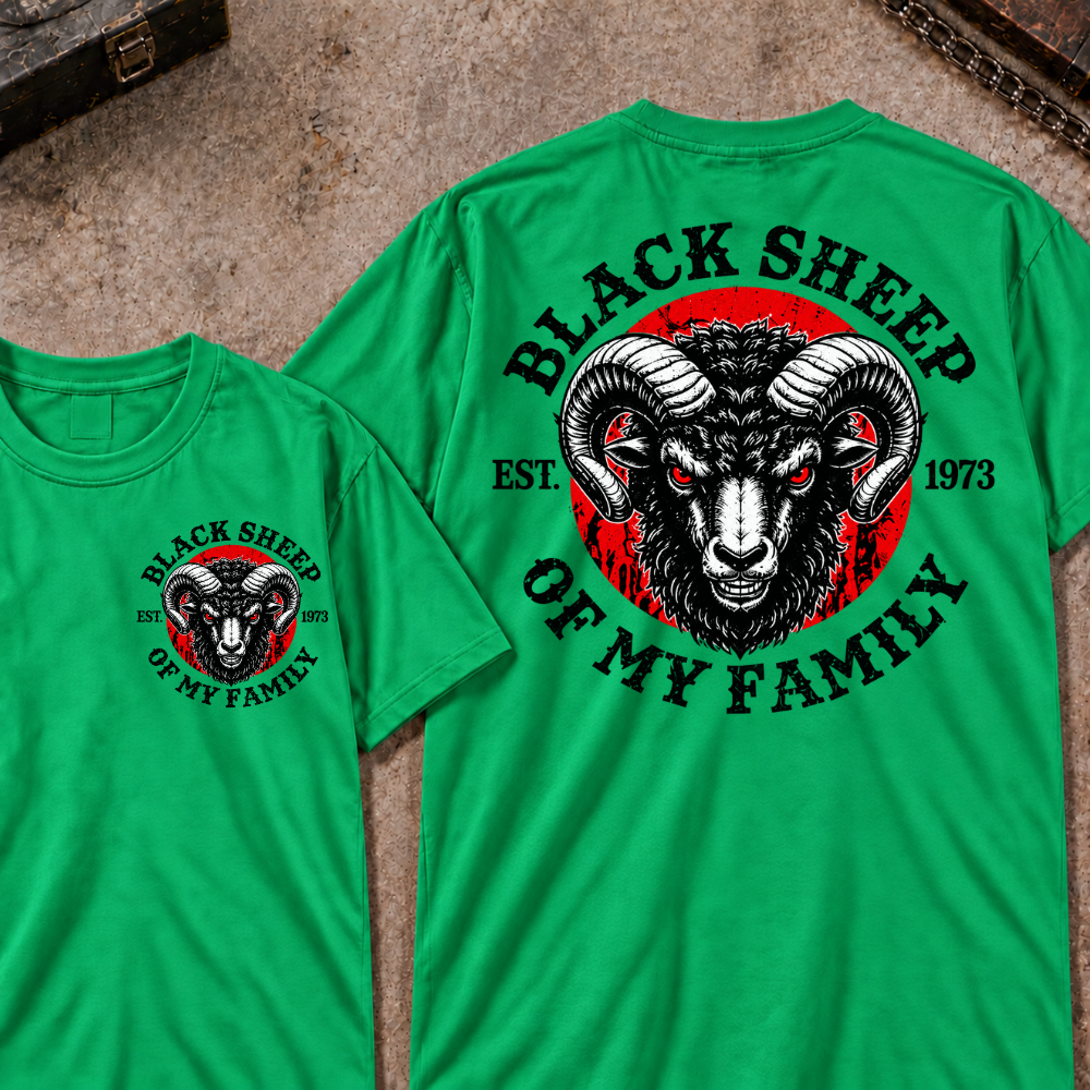 Custom Your Year Black Sheep Of My Family EST.Year T-shirt