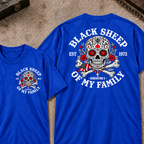 Black Sheep Of My Family Custom EST.Year Gen X Patriotic Sugar Skull Vintage Graphic Tee
