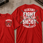 EST.Year Too Old To Fight Too Slow To Run But I Can Still Shoot Crossed Rifle Vintage T-Shirt