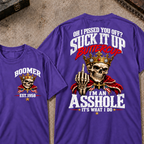 Custom Your Year Oh I Pissed You Off? Suck It Up Buttercup I’m An Asshole It’s What I Do Crown King Skeleton Patriotic Graphic Tee
