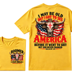 I May Be Old But I Got To See America Before It Went To Shit But God Never Changed Malachi 3:6 EST.Year Faith Graphic Tee
