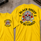Black Sheep Of My Family Custom EST.Year Gen X Patriotic Sugar Skull Vintage Graphic Tee