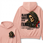 Black Sheep Of My Family Romans 12:2 Bible Verse Skull Hooded EAT.Year Hoodie, Christian Patriotic Hoodie