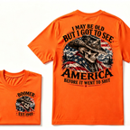 Boomer EST.Year Cowboy Skull American Flag I May Be Old But I Got To See America Vintage Graphic T-Shirt