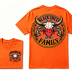 Black Sheep Of My Family EST.Year Vintage Longhorn Skull With Revolvers Western T-Shirt